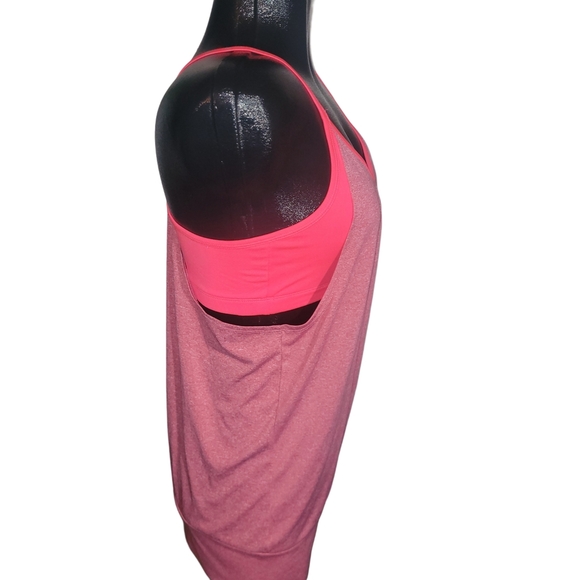Champion Layered Pink Tank Top With Sports Bra M - Picture 3 of 6